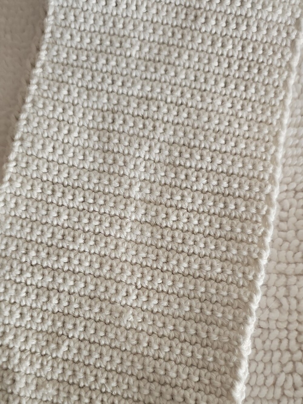 BRAND NEW Set of Handmade Crocheted dishtowels in Pink, Cream, and Coffee. - Picture 5 of 8